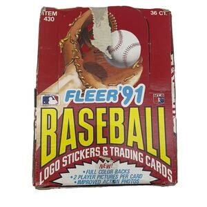 Fleer Baseball Cards In A Box 471 Card Mix Collectible Vintage 1991